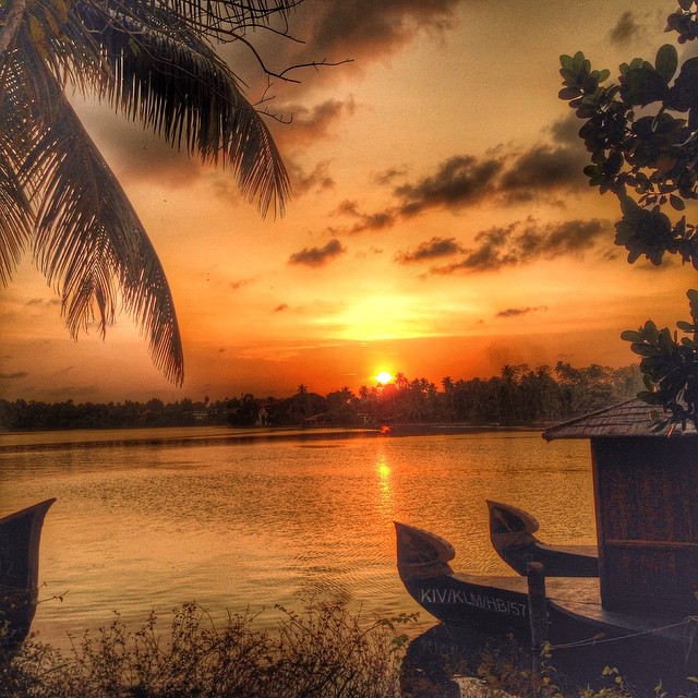 Sunset at Raviz Ashtamudi in Kollam